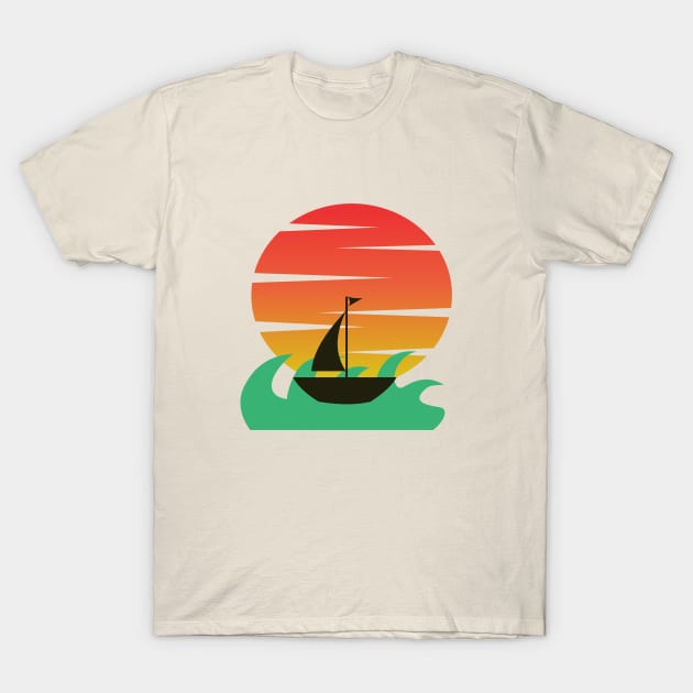 Sailing Into the Sunset T-Shirt by Janremi